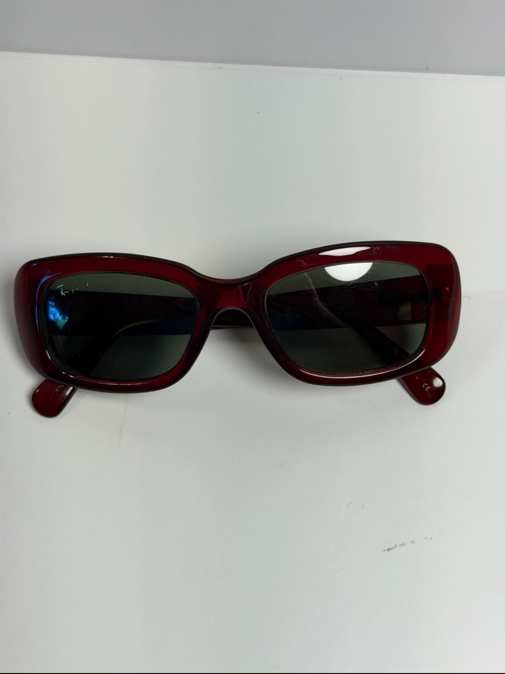 Ray-Ban Women's Burgundy Rectangle Sunglasses Frames Only